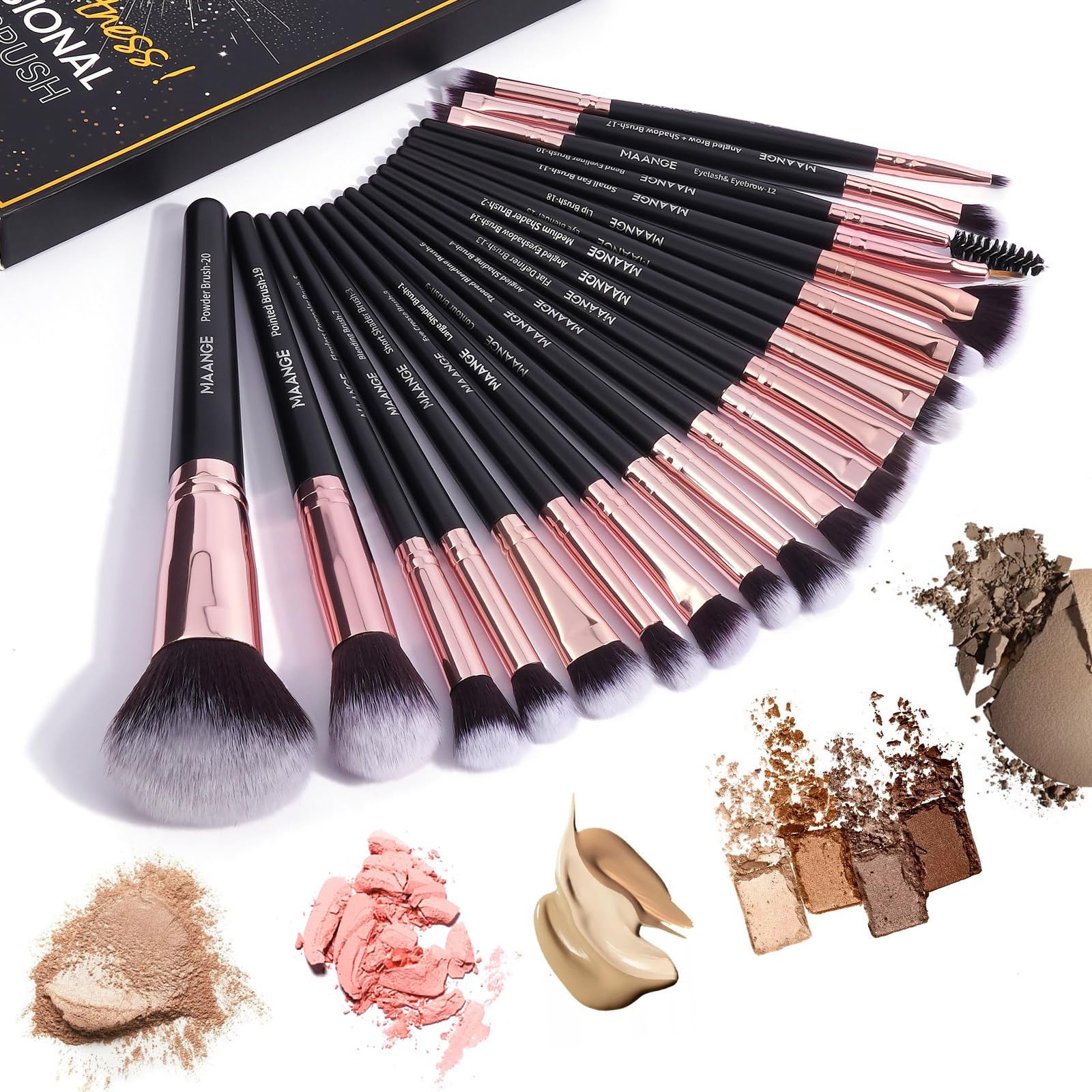 Amazon.com: Make up Brushes, 20 Pcs Professional Makeup Brushes